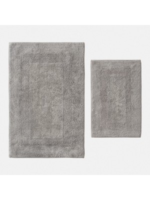 Ecocotton Tamara 2'li Banyo Paspas Seti %100 Pamuk Antrasit 40X60-60X90