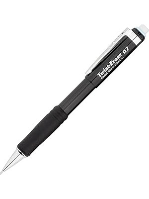 Uravas Store Pentel 0.7 mm Metal Klipsli Büyük Boy Silgili Versatil Si̇yah