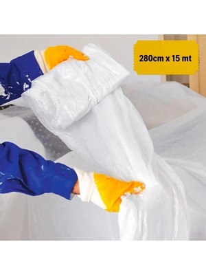 sbodurhome Boya Badana Eşya Koruma Yapışkanlı Örtü 280 cm x 15 mt
