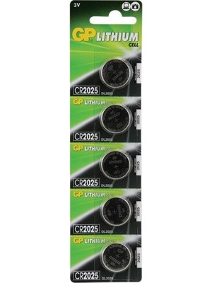 Senka Gp CR2025 3 V Lityum 5'li Para Pil