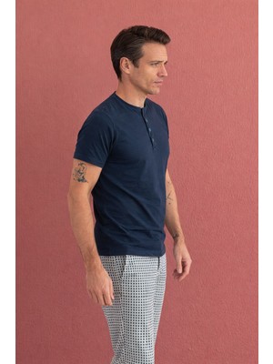 %100 Koton Pijama Takımı Uzun