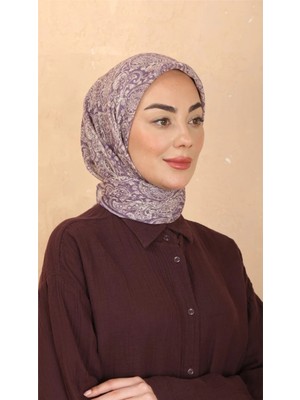 Lo'cella Pamuklu Soft Eşarp 4567-9 Mor