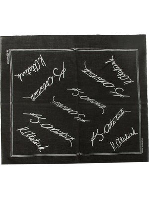 sbodurhome Atatürk Imzalı Desenli Bandana 50*50
