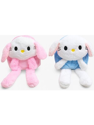 sbodurhome Işıklı Peluş Oynar Kulaklı My Melody ve Cinnamoroll Sırt Çantası
