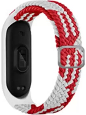 Naturion Newface Xiaomi Mi Band 6 Star Kordon - Beyaz-Kırmızı