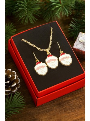 sbodurhome Noel Baba Yılbaşı Kutulu Zincir Kolye Set