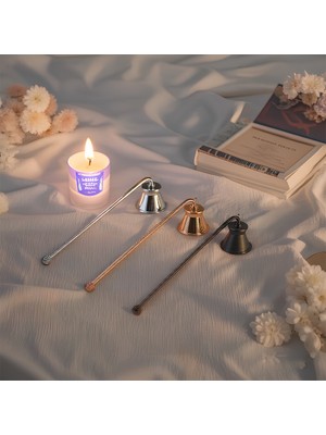 Lüks Pirinç Mum Söndürücü Aparatı 19 cm Saplı Paslanmaz Çelik Candle Snuffer