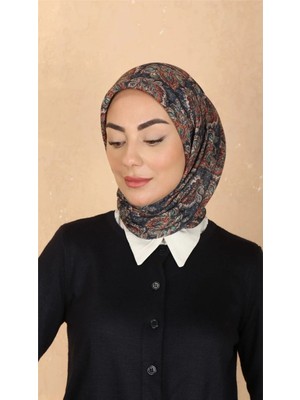 Lo'cella Pamuklu Soft Eşarp 4561-3 Koyu Mavi
