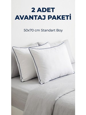 sbodurhome 2 Adet Anti-Alerjik Nano Jel Yastık 50X70 Yıkanabilir Pamuk