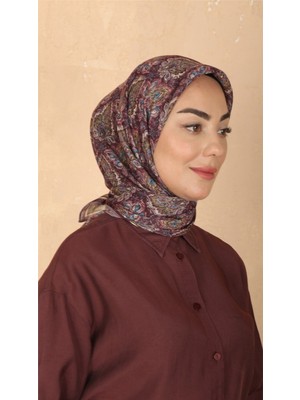 Lo'cella Pamuklu Soft Eşarp 4561-6 Mürdüm