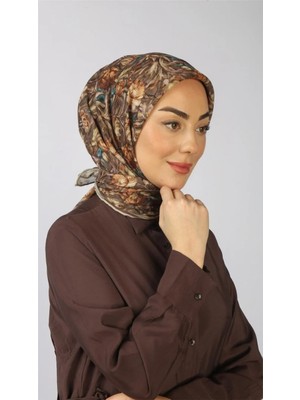 Lo'cella Pamuklu Soft Eşarp 4565-10 Kahve