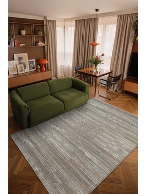 Cotto Home Ipeksi IP006B Gri Halı Modern Desen Pamuk Taban Salon Mutfak Halısı Dayanaklı Tozu Yok