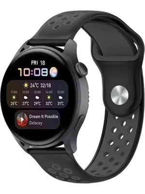 Naturion Newface Watch 20MM Spor Delikli Kordon - Siyah-Füme