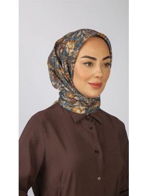 Lo'cella Pamuklu Soft Eşarp 4565-5 Mavi