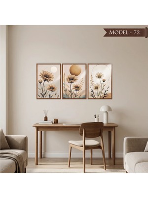 Akıllı Kağıt Cam Görünümlü Yapışkanlı Tablo Çiçek (Model- 72)