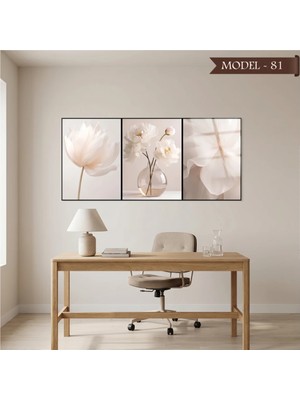 Akıllı Kağıt Cam Görünümlü Yapışkanlı Tablo Çiçek (Model- 81)