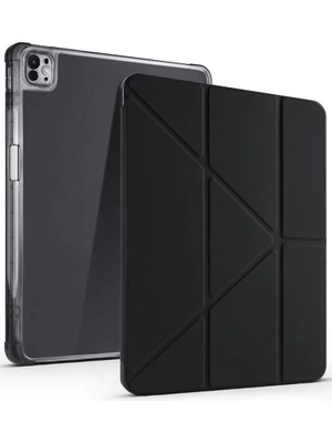 Mudanis Apple Ipad Air 13 (2024) Kılıf Kalemlikli Mars Tablet Kılıfı - Siyah