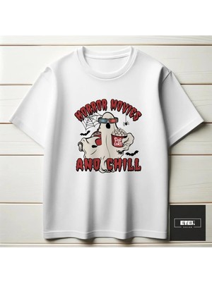 Etex Design Horrormoviesandchill T-Shırt