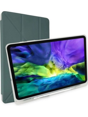 Mudanis Apple Ipad 10.2 (8.nesil) Kılıf Kalemlikli Mars Tablet Kılıfı - Koyu Yeşil