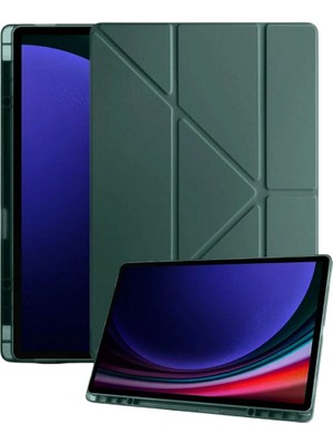 Mudanis Samsung Galaxy Tab A11 Plus Kalemlikli Mars Tablet Kılıfı - Koyu Yeşil