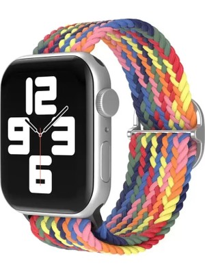 Naturion Newface Apple Watch 42MM Star Kordon - Siyah-Kırmızı-Sarı