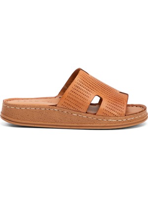 Tergan Four Season Tergan Taba Hakiki Deri Kadın Terlik - K4METR068705-L8R