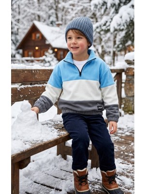 Baby Lory Kids Store Unisex Çocuk Yarım Fermuarlı Sweat T-Shirt
