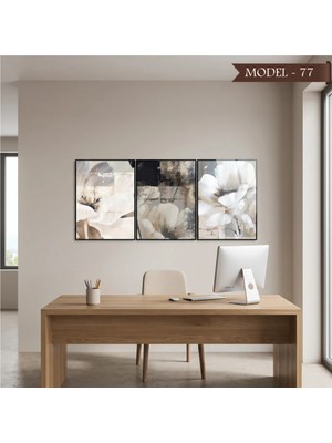 Akıllı Kağıt Cam Görünümlü Yapışkanlı Tablo Çiçek (Model- 77)