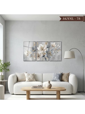 Akıllı Kağıt Cam Görünümlü Yapışkanlı Tablo Çiçek (Model- 78)