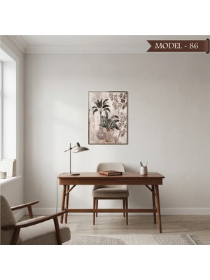 Akıllı Kağıt Cam Görünümlü Yapışkanlı Tablo Çiçek (Model- 86)