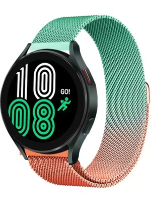 Naturion Newface Watch 22MM Metal Mıknatıslı Kordon - Turuncu-Yeşil