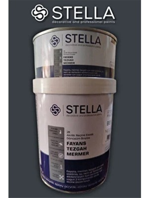 Stella Fayans Boyası – Tezgâh, Mermer, Ahşap, Mobilya, Cam, Seramik ve Kapı Yüzeyleri Için Çok Amaçlı Boya | 1 Lt