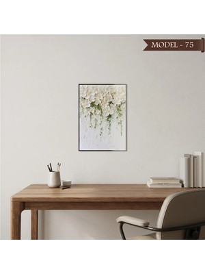 Akıllı Kağıt Cam Görünümlü Yapışkanlı Tablo Çiçek (Model- 75)