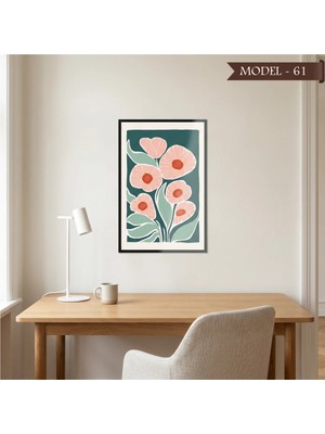 Akıllı Kağıt Cam Görünümlü Yapışkanlı Tablo Çiçek (Model- 61)