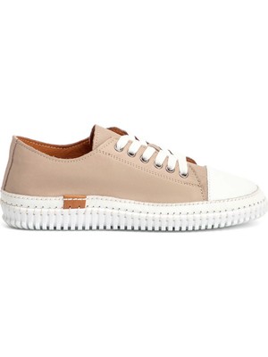 Tergan Four Season Tergan Vizon Hakiki Deri Kadın Sneaker - K4MEAY068703-A44