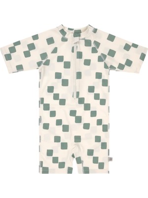 Lassig Uv Korumalı Mayo Checkerboard Sea Salt Green