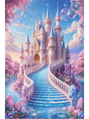 Kartela Halı Büyülü Prenses Macerası Kaymaz Taban Çocuk Oyun Halısı - 60 x 90 cm