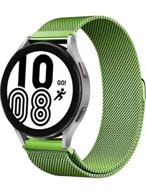 Naturion Newface Samsung Galaxy Watch 4 Metal Mıknatıslı Kordon - Yeşil