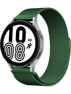 Naturion Newface Samsung Galaxy Watch 4 Metal Mıknatıslı Kordon - Haki Yeşil