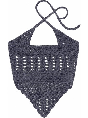 New Obsessions Düz Örgü Crochet Üçgen Bandana