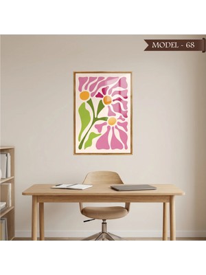 Akıllı Kağıt Cam Görünümlü Yapışkanlı Tablo Çiçek (Model- 68)
