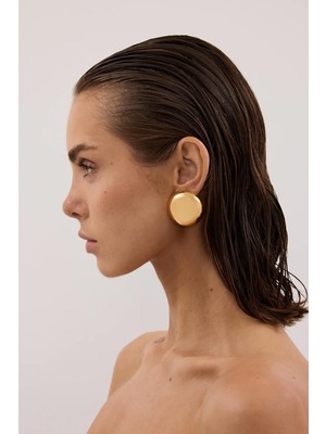 New Obsessions Gold Dome 4 cm Kadın Küpe