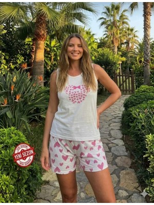 Bernam Tekstil Kadın Asklı Sortlu Pijama Takım