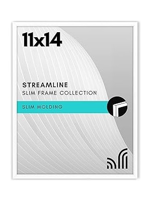Uravas Store Americanflat 11X14 Beyaz Resim Çerçevesi - Kırılmaya Dayanıklı Camlı Ince Kenarlıklı Fotoğraf Çerçe