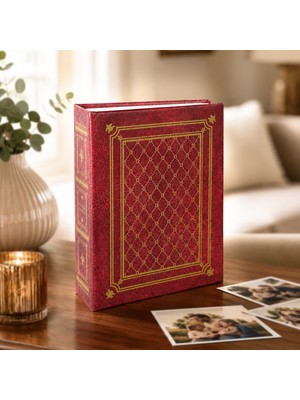 Nobbystar 100'LÜK 13X18CM Deri Görünümlü Bordo Fotoğraf Albümü
