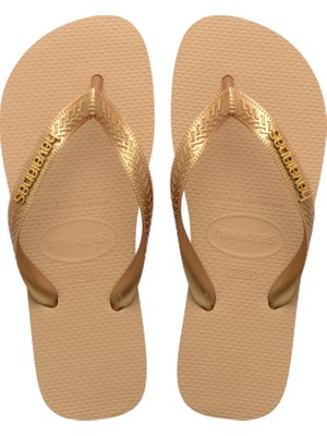 Havaianas 4127244 Top Logo Metallic Parmak Arası Altın Kadın Terlik