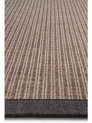 Carpet Diem Home Design Dokuma Inci Sisal Kolay Temizlenir Mutfak Antre Oturma Odası Kumaş Bordürlü Özel Kahve Halı