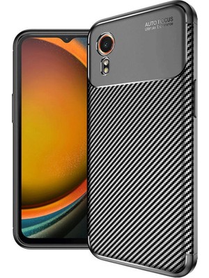 Evimdeyokyok Samsung Galaxy Xcover 7 Kılıf Auto Focus Karbon Kapak - Siyah Tdrtr