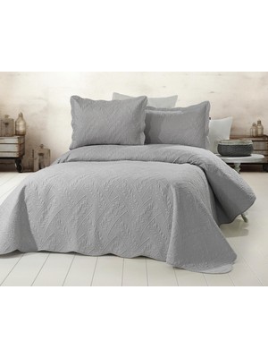 Bella Home Toyo Çift Kişilik Nakışlı Yatak Örtüsü | 250X260 cm | Zarif Nakış Detaylı, Şık ve Modern Tasarım
