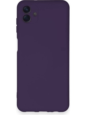 Evimdeyokyok Samsung Galaxy A04 Kılıf Nano Içi Kadife Silikon - Mor Tdrtr